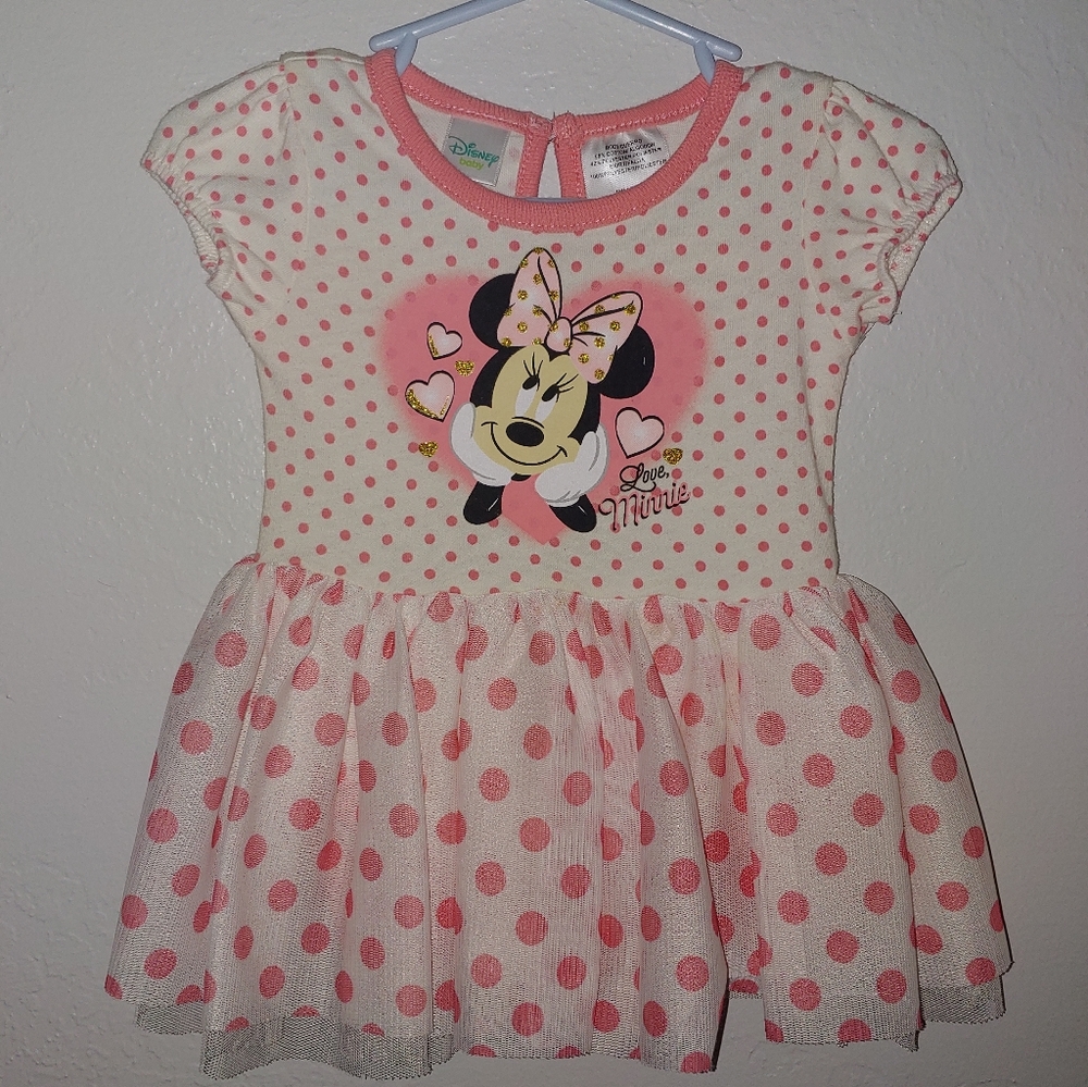 Minnie Mouse onesie dress, 3/6 months